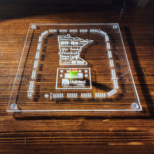 MN quotes cribbage board