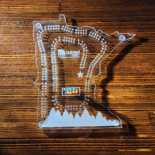 MN cutout cribbage board
