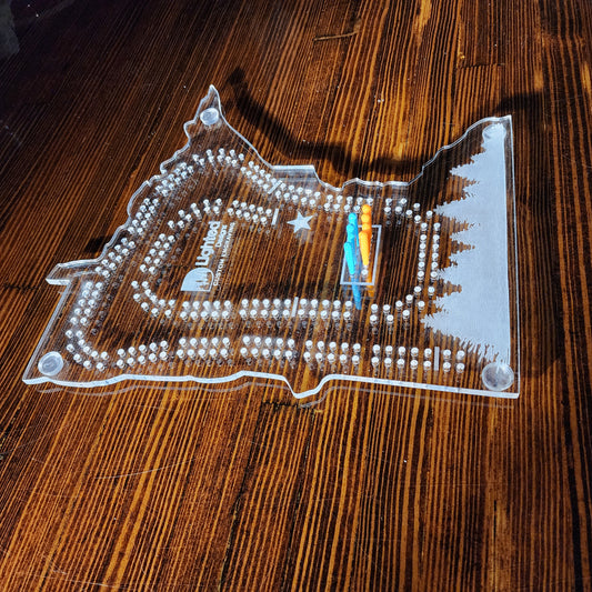 MN cutout cribbage board