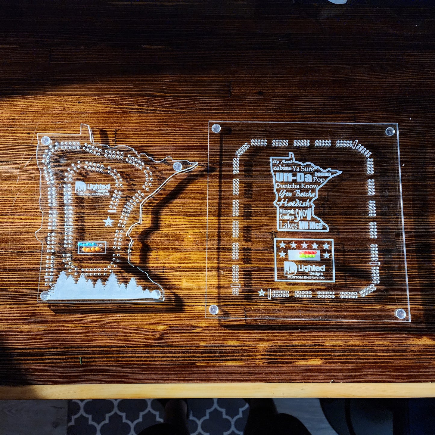 MN quotes cribbage board