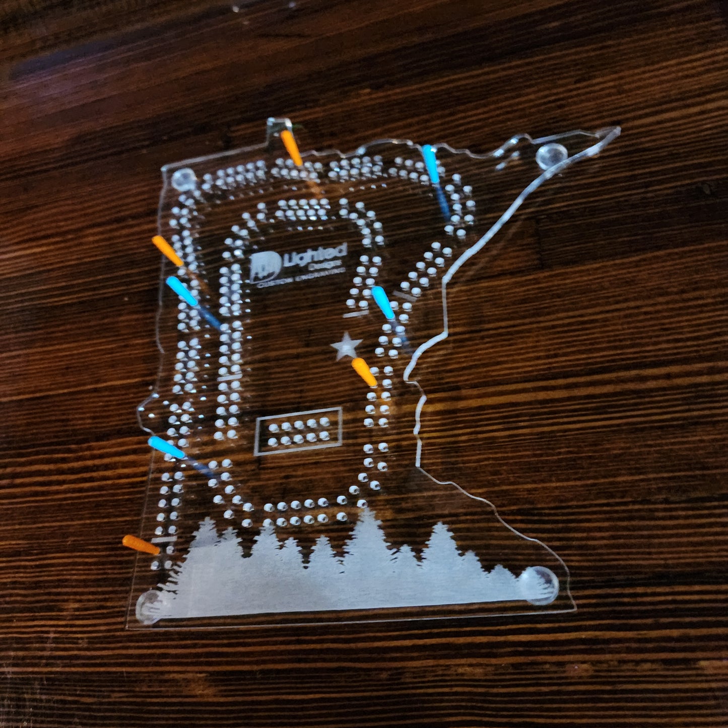 MN cutout cribbage board